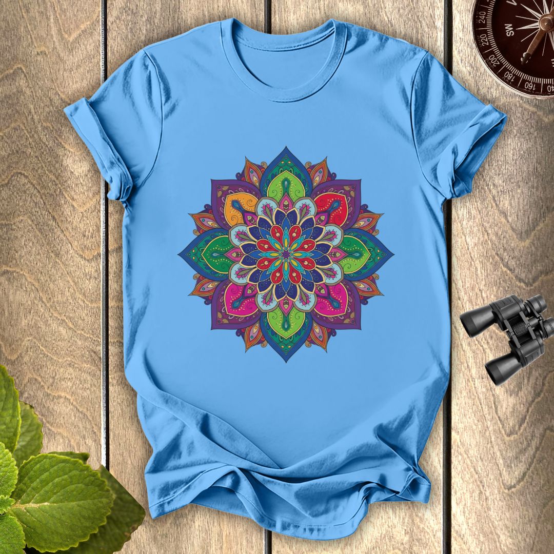 Mandala-Inspired floral T-shirt