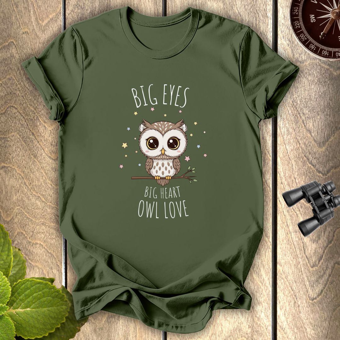 Big Eyes Owl Love T-shirt
