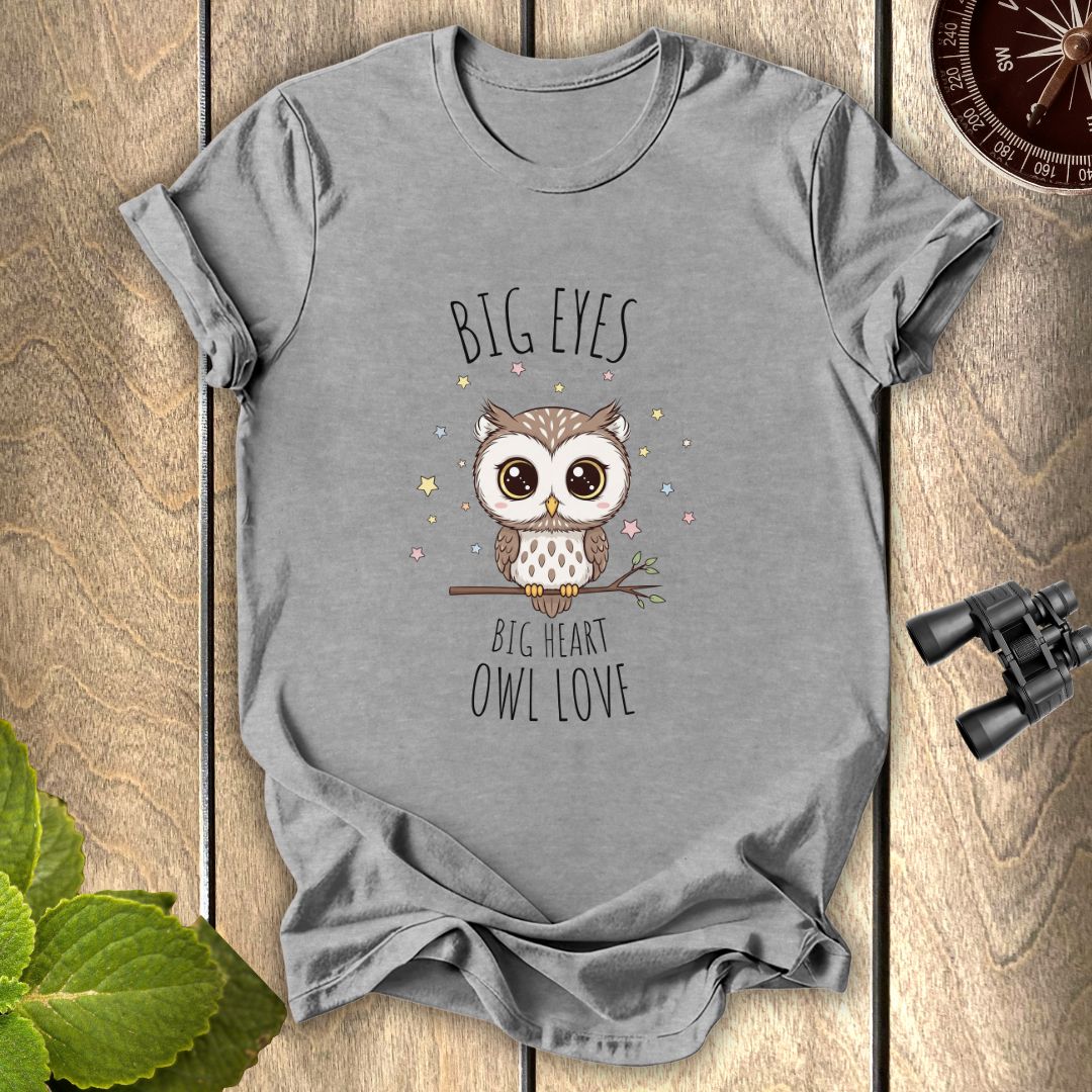 Big Eyes Owl Love T-shirt