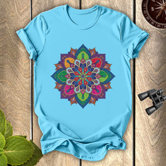 Mandala-Inspired floral T-shirt