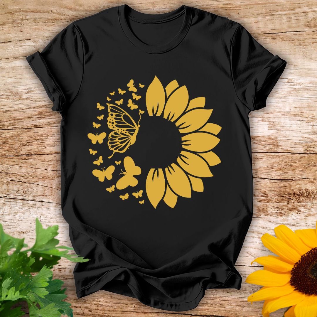 Butterfly Sunflower T-shirt