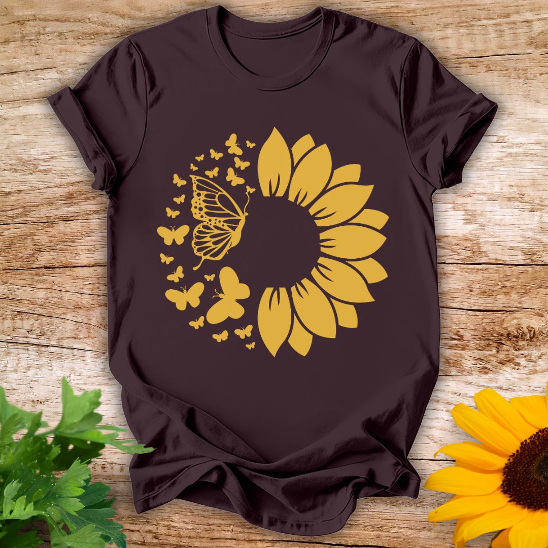 Butterfly Sunflower T-shirt