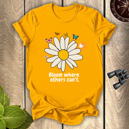 Butterfly White SunflowerT-shirt