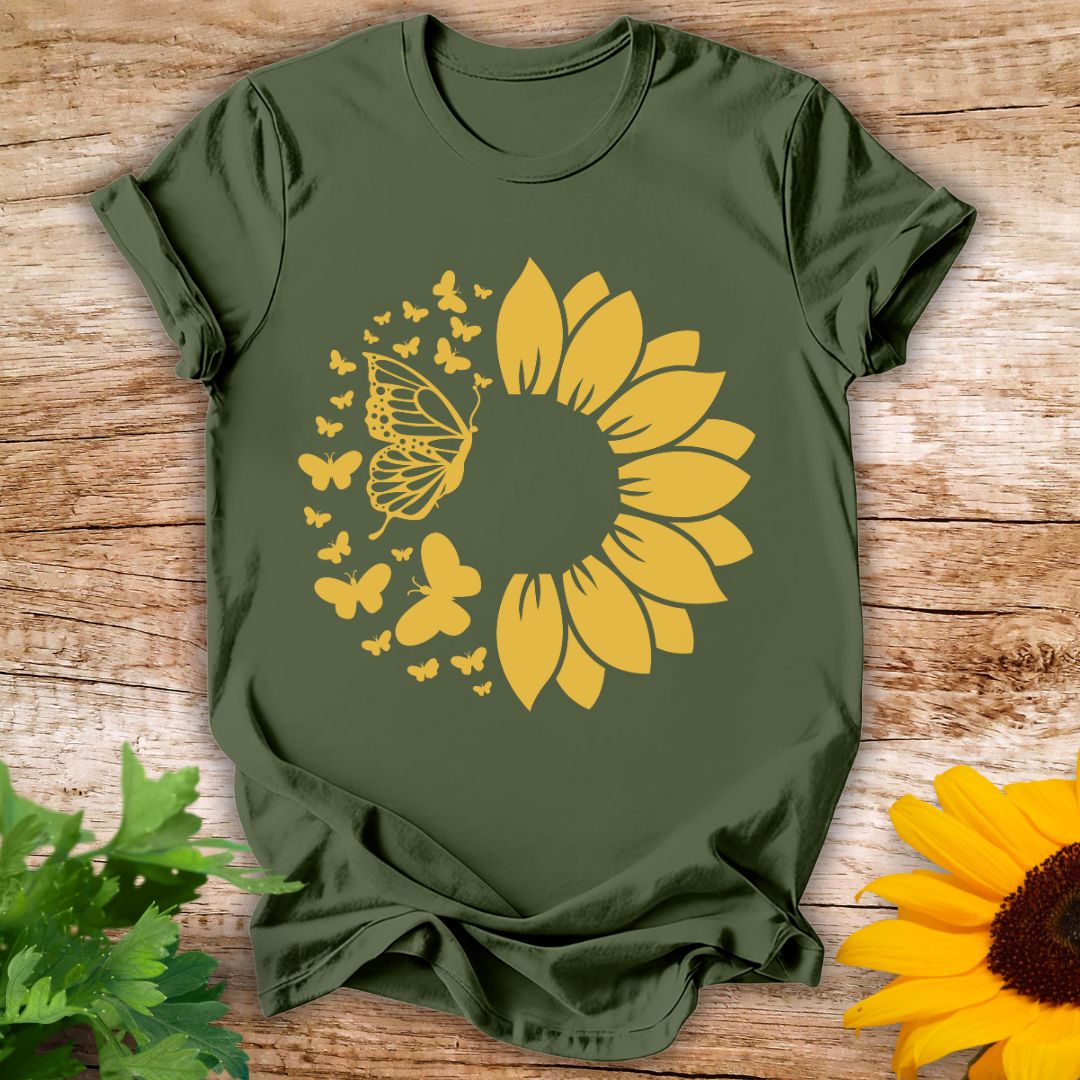 Butterfly Sunflower T-shirt