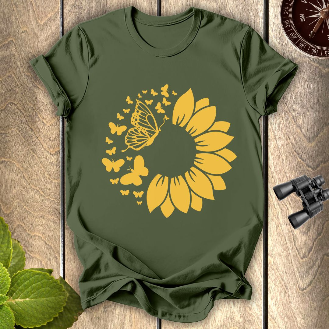 Butterfly Sunflower T-shirt