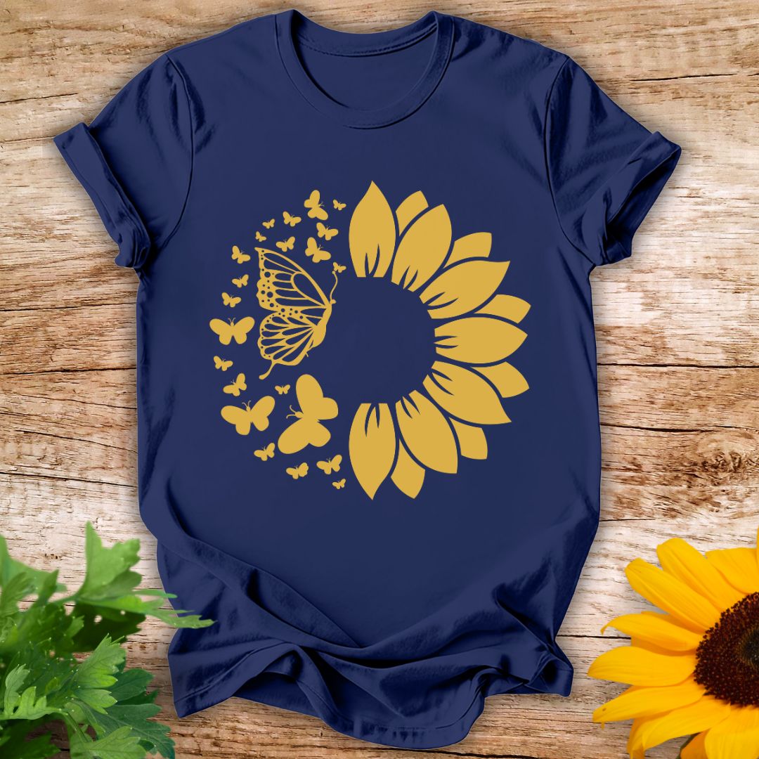Butterfly Sunflower T-shirt