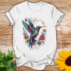 Floral Hummingbird T-shirt
