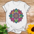 Mandala-Inspired floral T-shirt