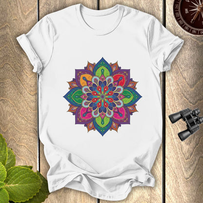 Mandala-Inspired floral T-shirt