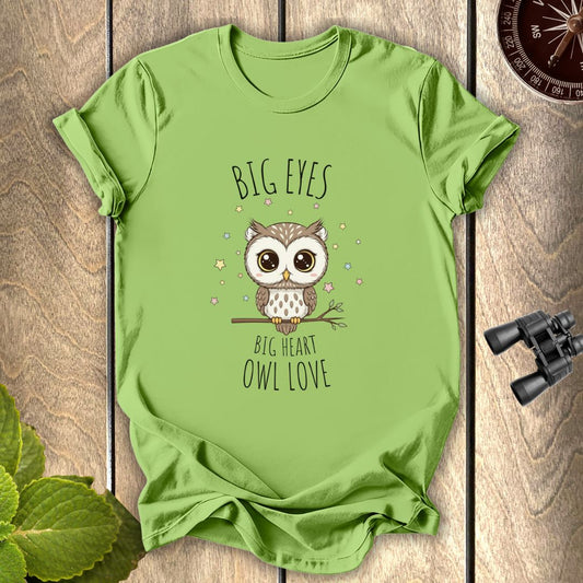 Big Eyes Owl Love T-shirt
