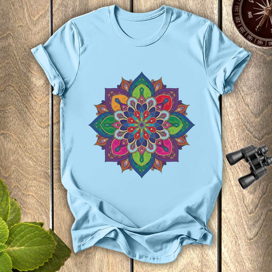 Mandala-Inspired floral T-shirt